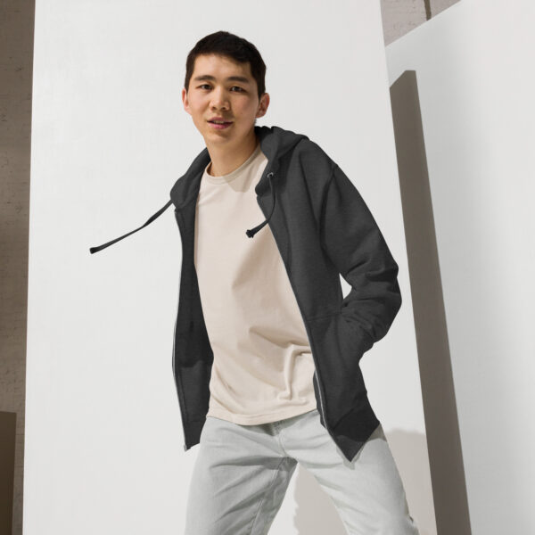 Unisex fleece zip up hoodie - Image 8